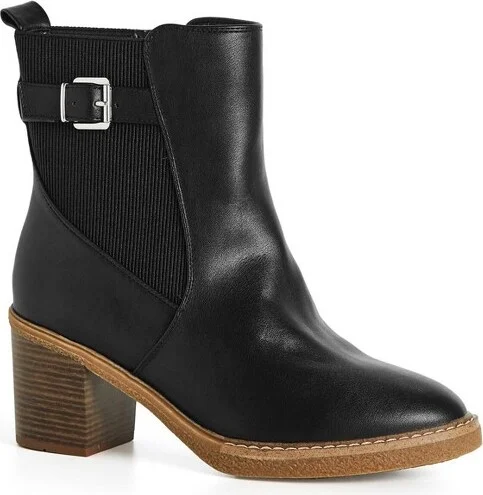 Avenue Women's Wide Width Saskia Ankle Boot - 11 W, Black