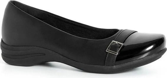 Avenue Women's Wide Width The Julie Slip On Flat - 8 W, Black