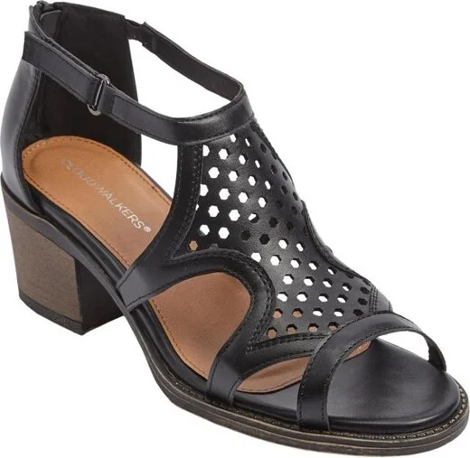 Avenue Women's Wide Width The Malani Sandal - 8 W, Black