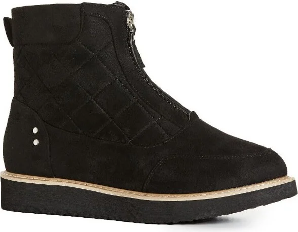 Avenue Women's Wide Width Tracey Ankle Boot - 8 W, Black