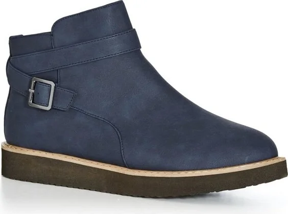 Avenue Women's Wide Width Valentina Wide Width Ankle Boot - 7 W, Navy