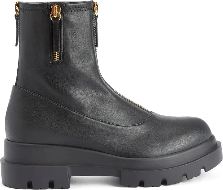 Avide zip-up combat boots