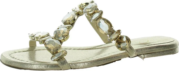 Avimma Womens Silhouette Embellished Slide Sandals