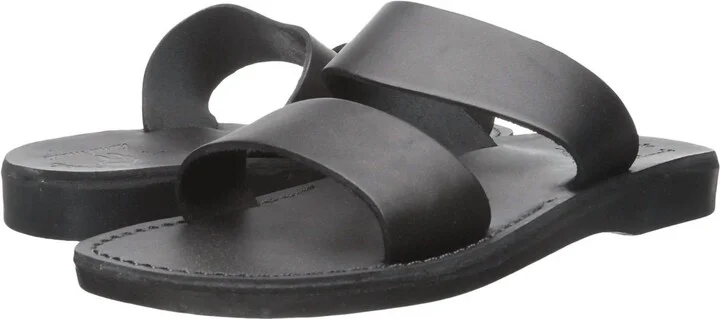 Aviv Rubber Slide In Black