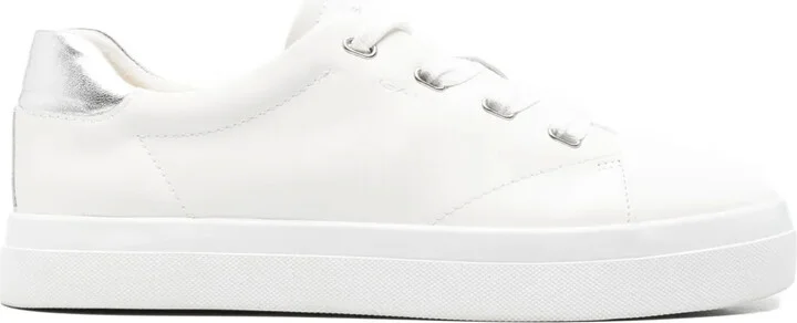 Avona metallic-detail leather sneakers
