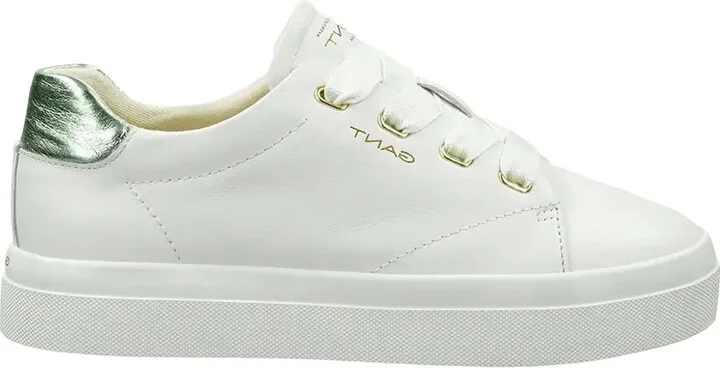 Avona metallic-heel leather sneakers