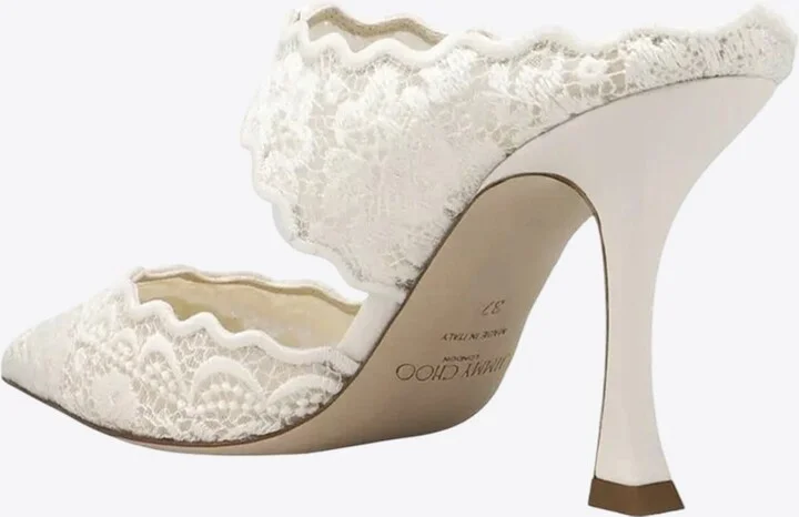 Avri 90 Embroidered Lace Mules - Image 2
