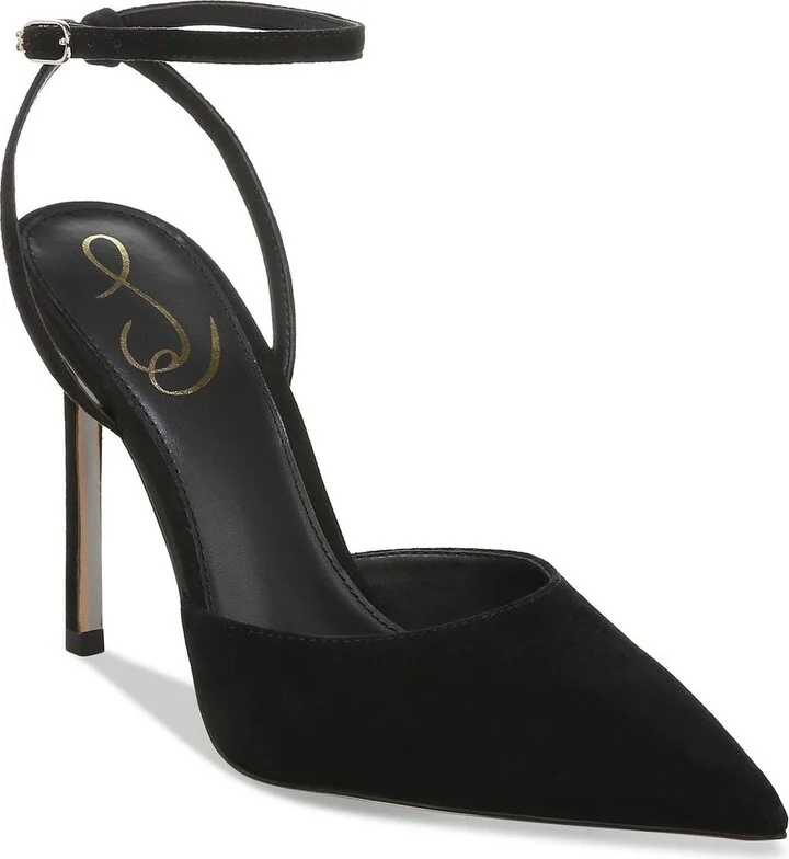 Avril Womens Buckle Ankle Strap Pumps