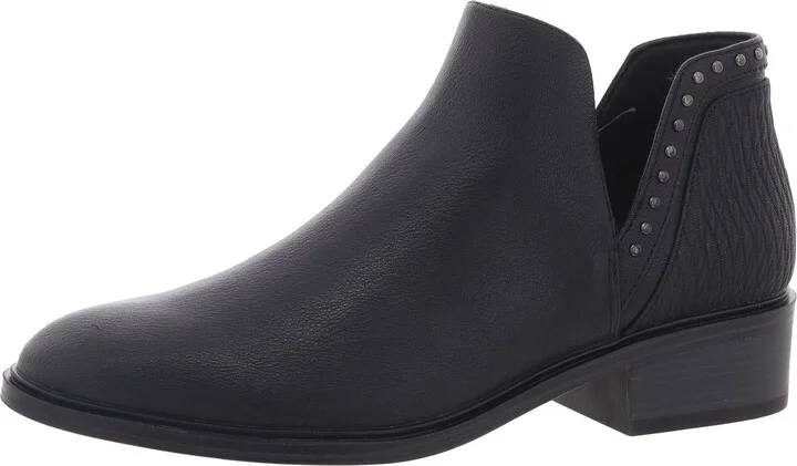 Avril Womens Studded Faux Leather Ankle Boots