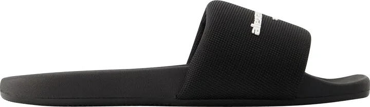 Aw Pool Slides - Alexander Wang - Nylon - Black