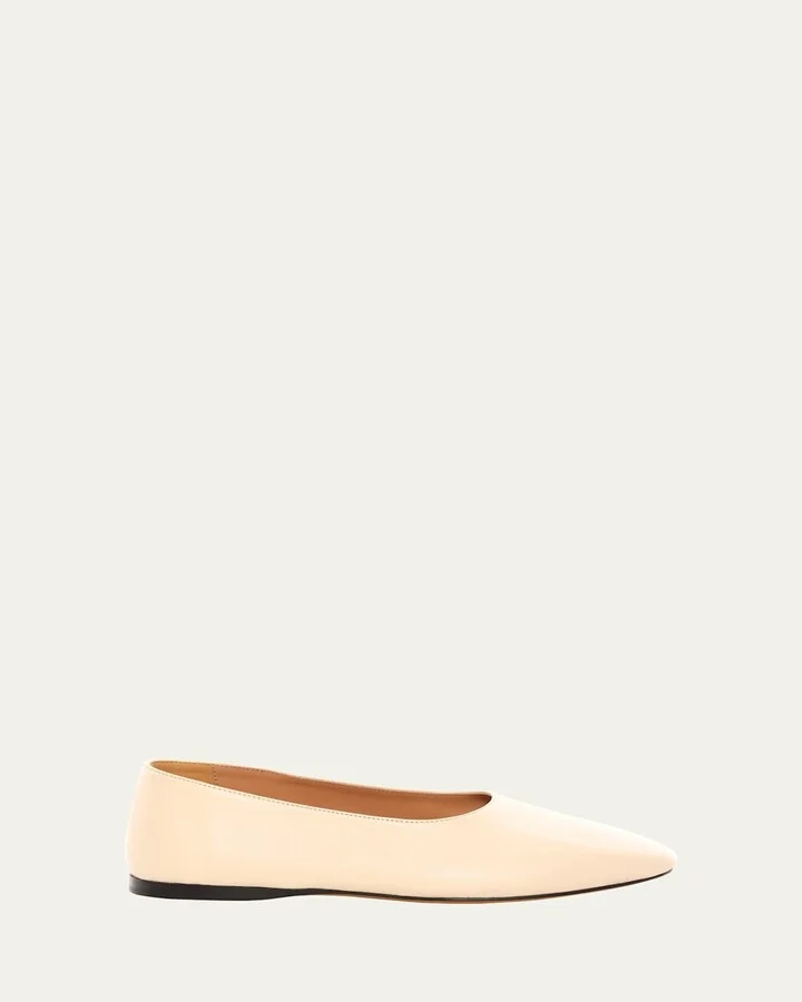Awar Leather Ballerina Flats