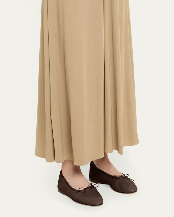 Awar Leather Bow Ballerina Flats - Image 8
