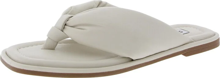 Axe Womens Solid Leather Flip-Flops