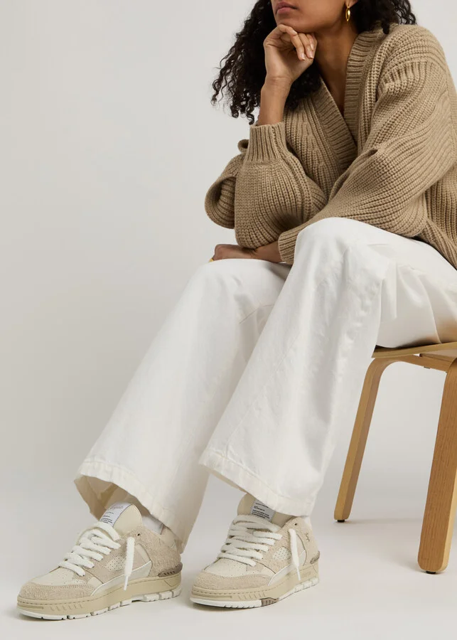 Axel Arigato Area Lo Fluffy Panelled Leather Sneakers - Image 5