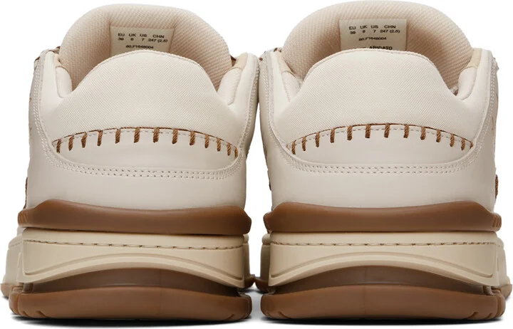 Axel Arigato Beige & Brown Area Lo Stitch Sneakers - Image 2