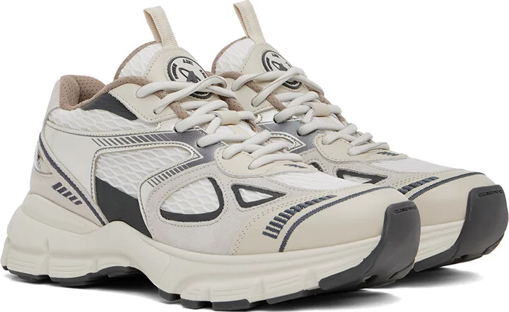Axel Arigato Beige & Gray Marathon Runner Sneakers - Image 4