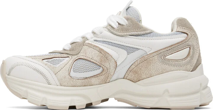 Axel Arigato Beige & Gray Marathon Runner Sneakers - Image 3