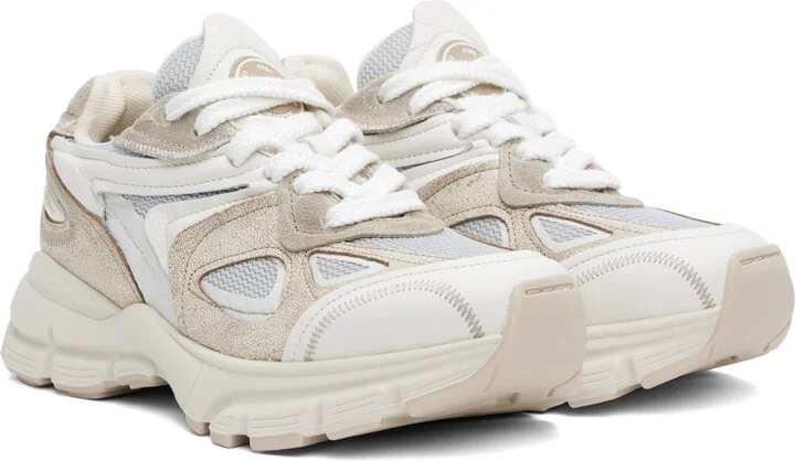 Axel Arigato Beige & Gray Marathon Runner Sneakers - Image 4