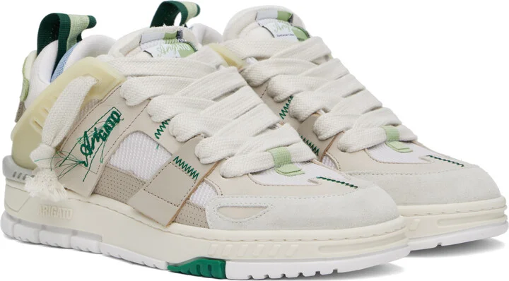 Axel Arigato Beige & Green Area Patchwork Sneakers - Image 4