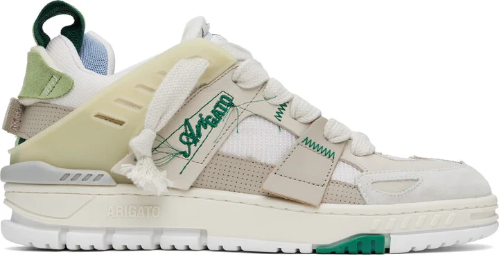 Axel Arigato Beige & Green Area Patchwork Sneakers