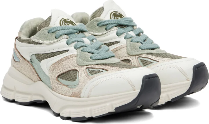 Axel Arigato Beige & Green Marathon Runner Sneakers - Image 4