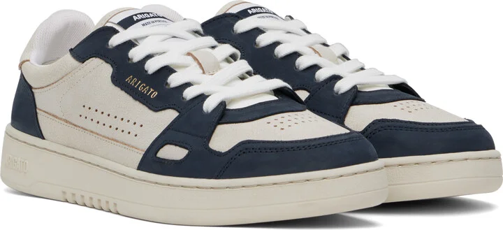 Axel Arigato Beige & Navy Dice Lo Sneakers - Image 4