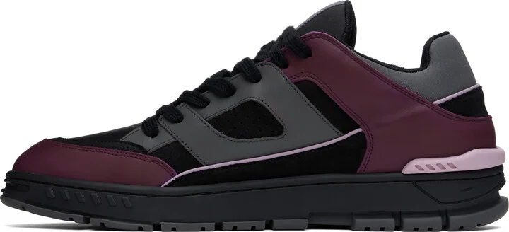 Axel Arigato Black & Burgundy Area Lo Sneakers - Image 3