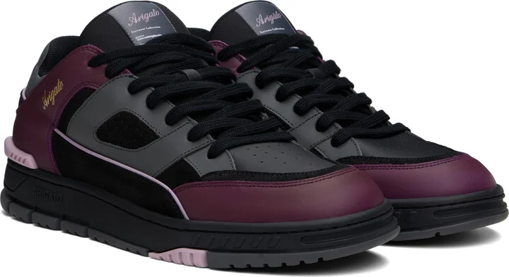 Axel Arigato Black & Burgundy Area Lo Sneakers - Image 4