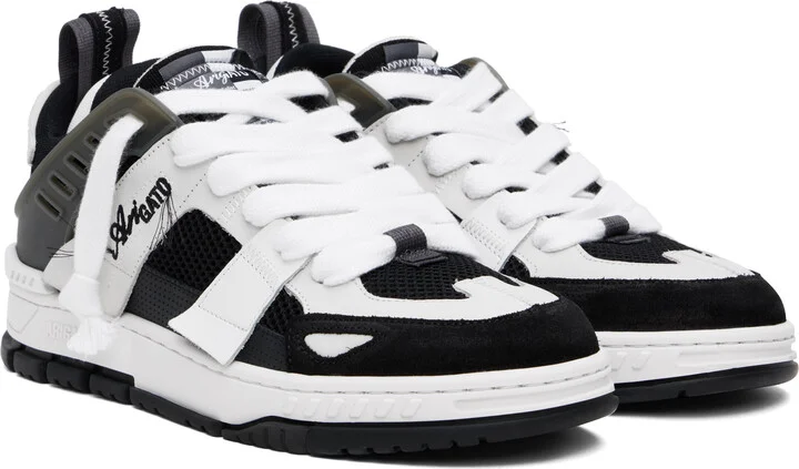 Axel Arigato Black & White Area Patchwork Sneakers - Image 4