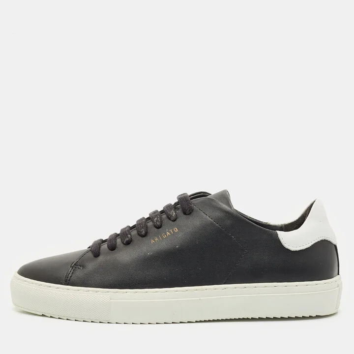 Axel Arigato Black/White Leather Clean 90 Low Top Sneakers Size 38