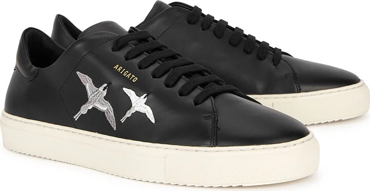 Axel Arigato Clean 90 Black Embroidered Leather Sneakers - Image 2