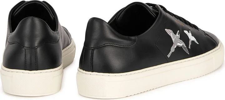 Axel Arigato Clean 90 Black Embroidered Leather Sneakers - Image 3