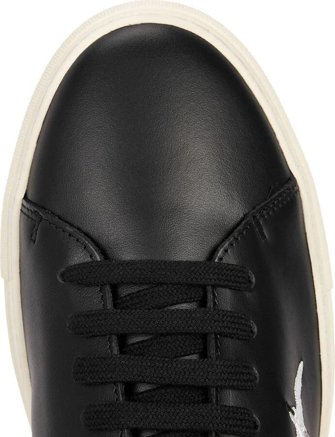 Axel Arigato Clean 90 Black Embroidered Leather Sneakers - Image 4