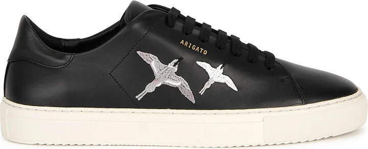 Axel Arigato Clean 90 Black Embroidered Leather Sneakers