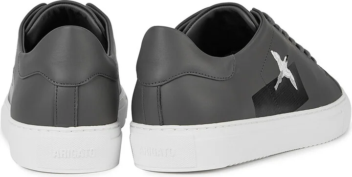 Axel Arigato Clean 90 Grey Embroidered Leather Sneakers - Image 3
