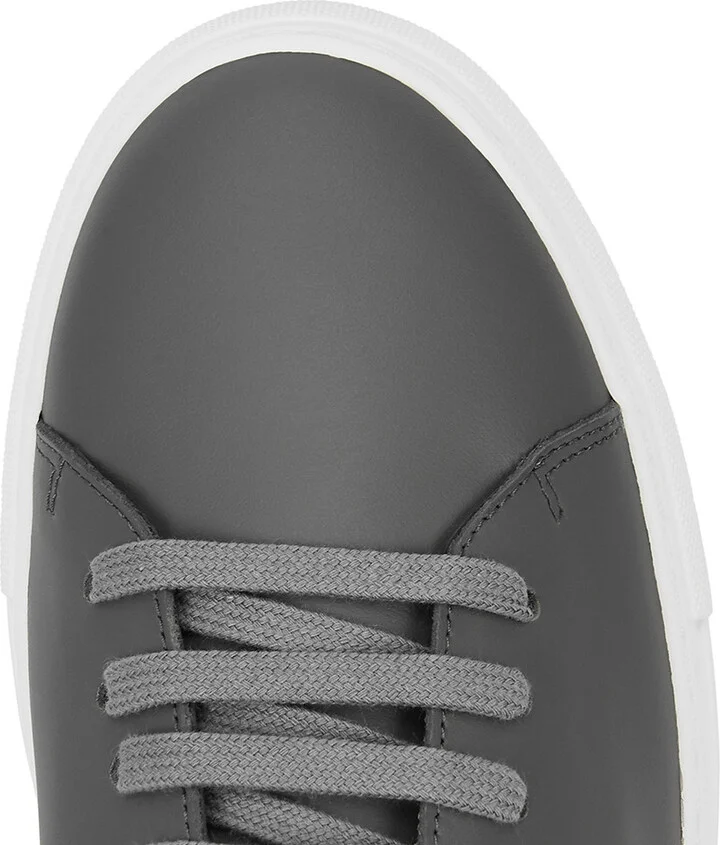 Axel Arigato Clean 90 Grey Embroidered Leather Sneakers - Image 4