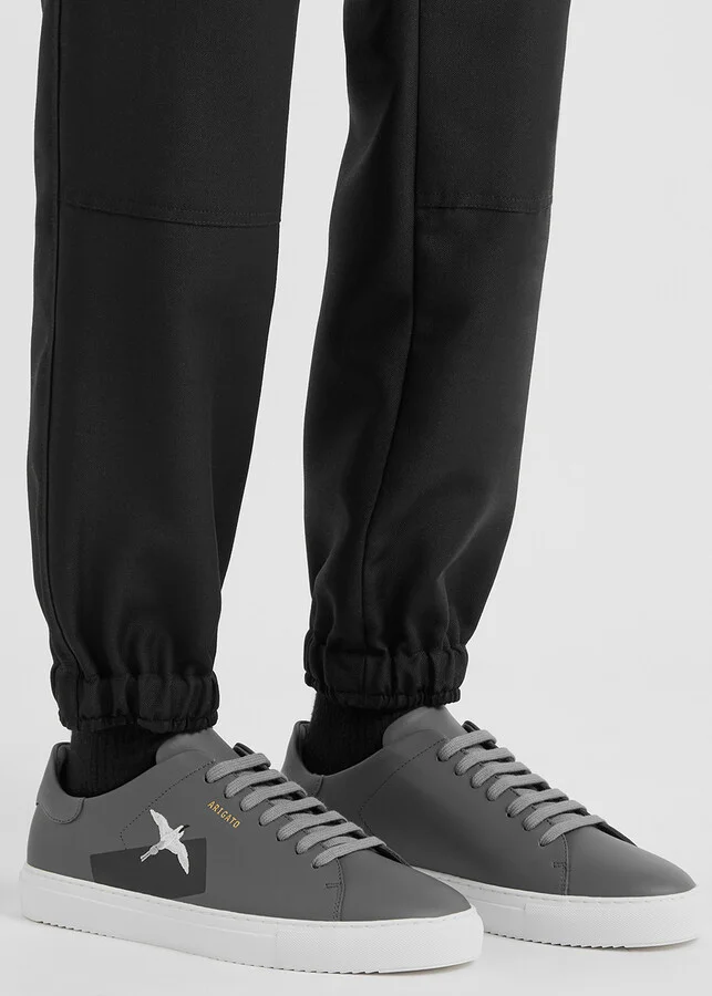 Axel Arigato Clean 90 Grey Embroidered Leather Sneakers - Image 5