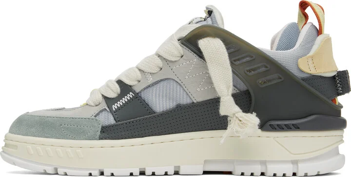 Axel Arigato Gray & Blue Area Patchwork Sneakers - Image 3