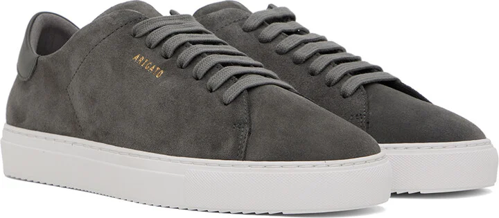 Axel Arigato Gray Clean 90 Suede Sneakers - Image 4