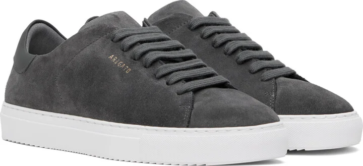 Axel Arigato Gray Clean 90 Suede Sneakers - Image 4