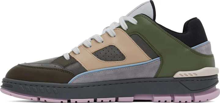 Axel Arigato Gray & Green Area Lo Sneakers - Image 3