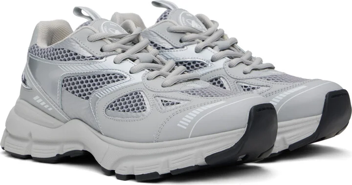 Axel Arigato Gray & Silver Marathon Runner Sneakers - Image 4