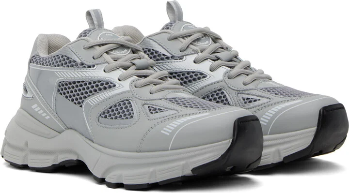 Axel Arigato Gray & Silver Marathon Sneakers - Image 4