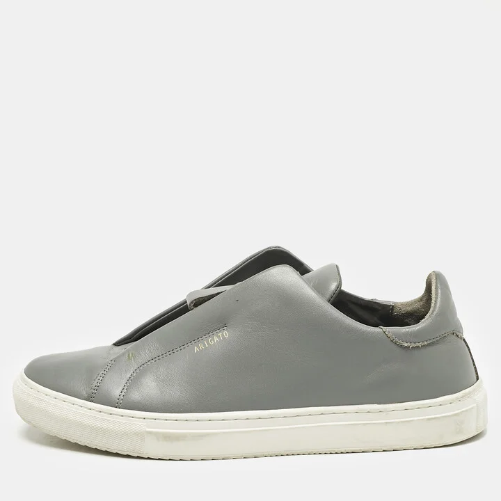 Axel Arigato Grey Leather Clean 90 Low Top Sneakers Size 43