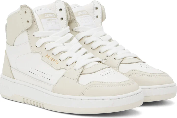 Axel Arigato Off-White & Beige Dice Hi Sneakers - Image 4