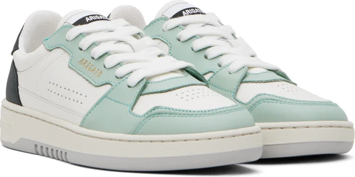 Axel Arigato Off-White & Green Dice Lo Sneakers - Image 4