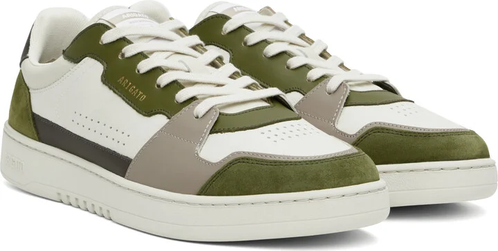 Axel Arigato Off-White & Green Dice Lo Sneakers - Image 4