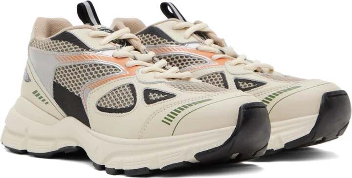 Axel Arigato Off-White & Tan Marathon Runner Sneakers - Image 4