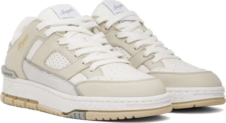 Axel Arigato White & Beige Area Lo Sneakers - Image 4
