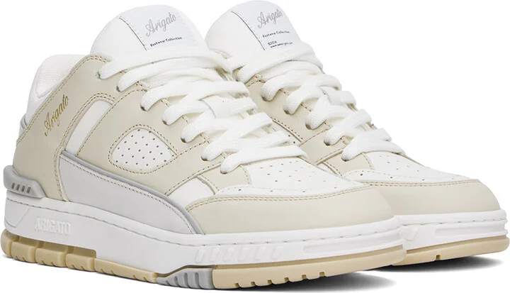 Axel Arigato White & Beige Area Lo Sneakers - Image 4